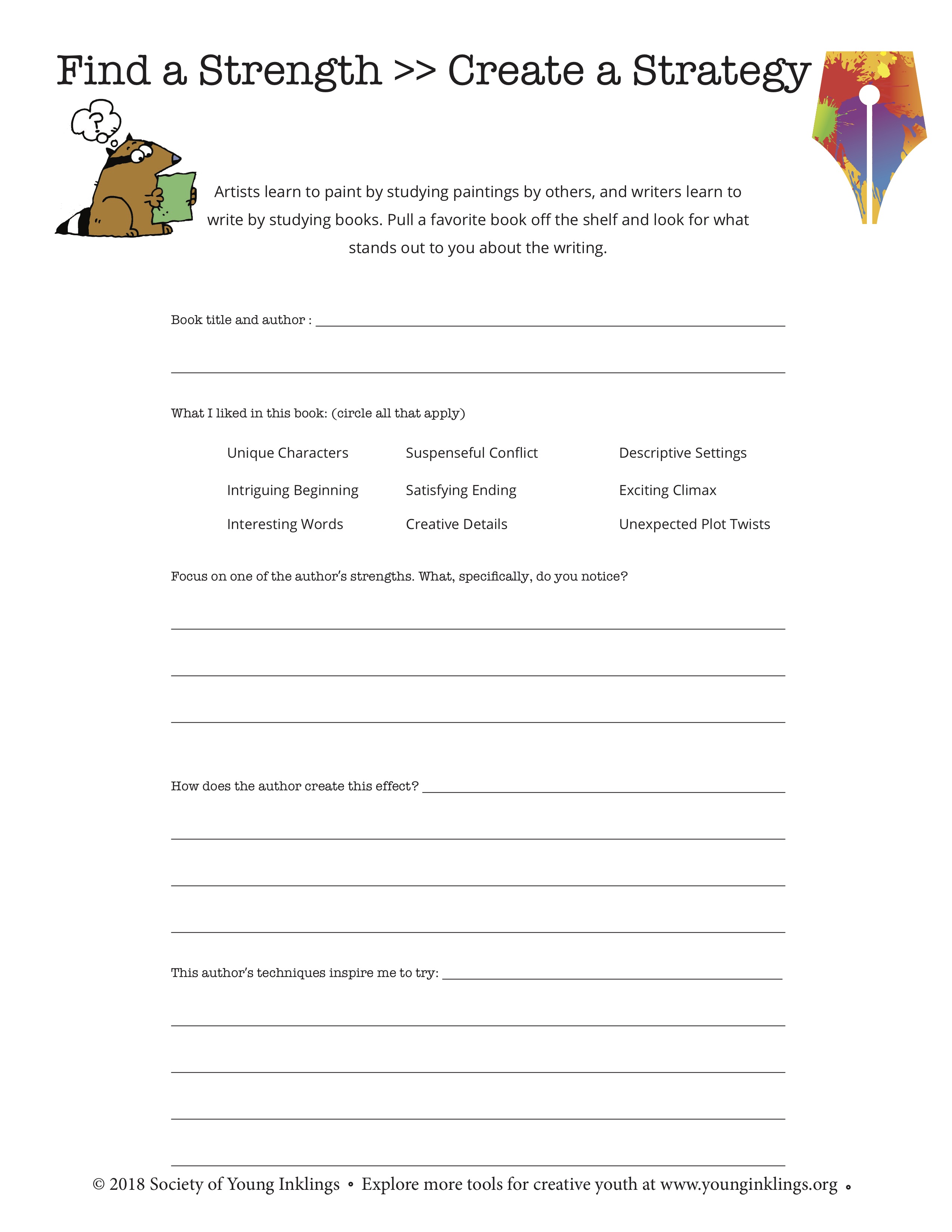Free mini-course and printable to help improve your writing. Great for teachers and parents of writers.