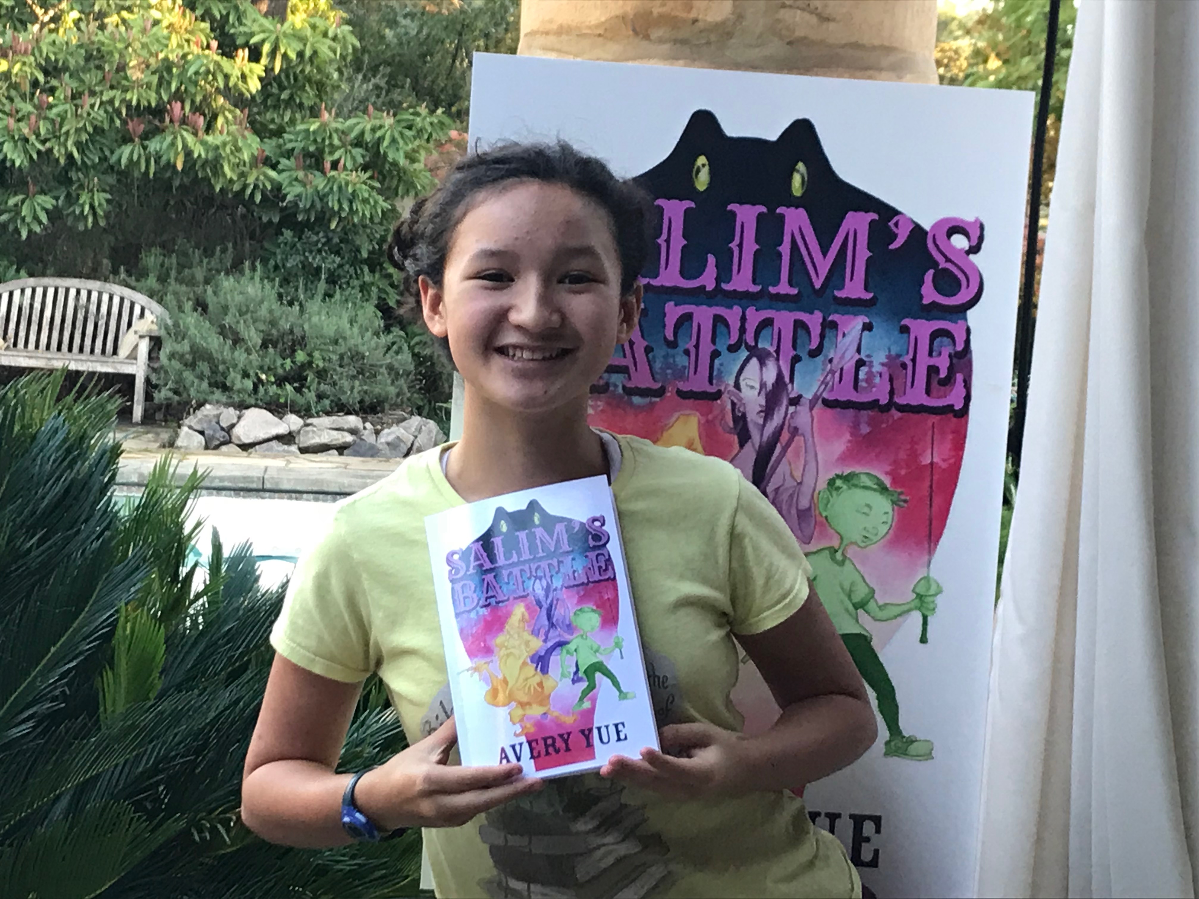Avery with Book